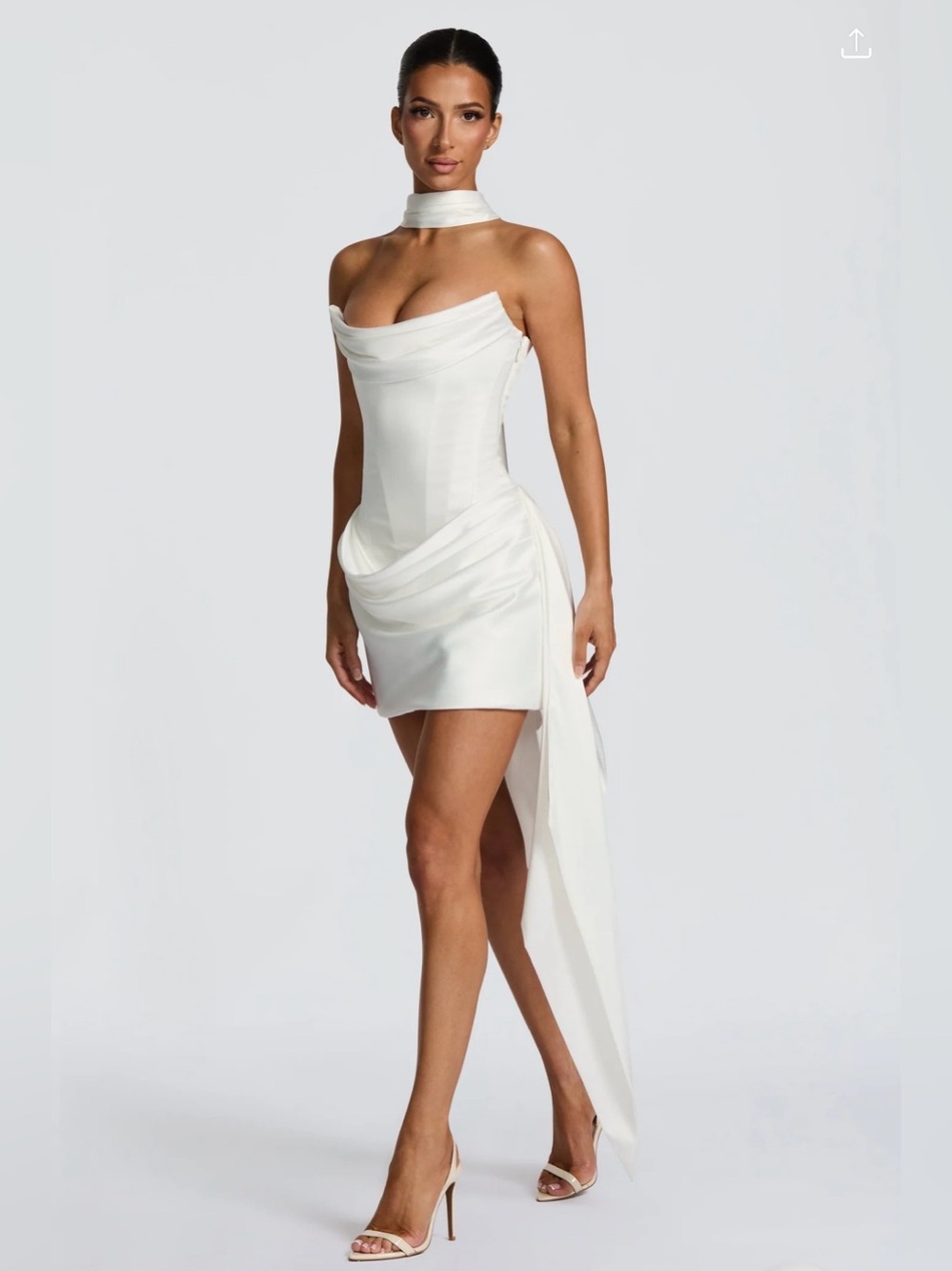 Babyboo Fashion Mona Mini Dress - Ivory in size medium